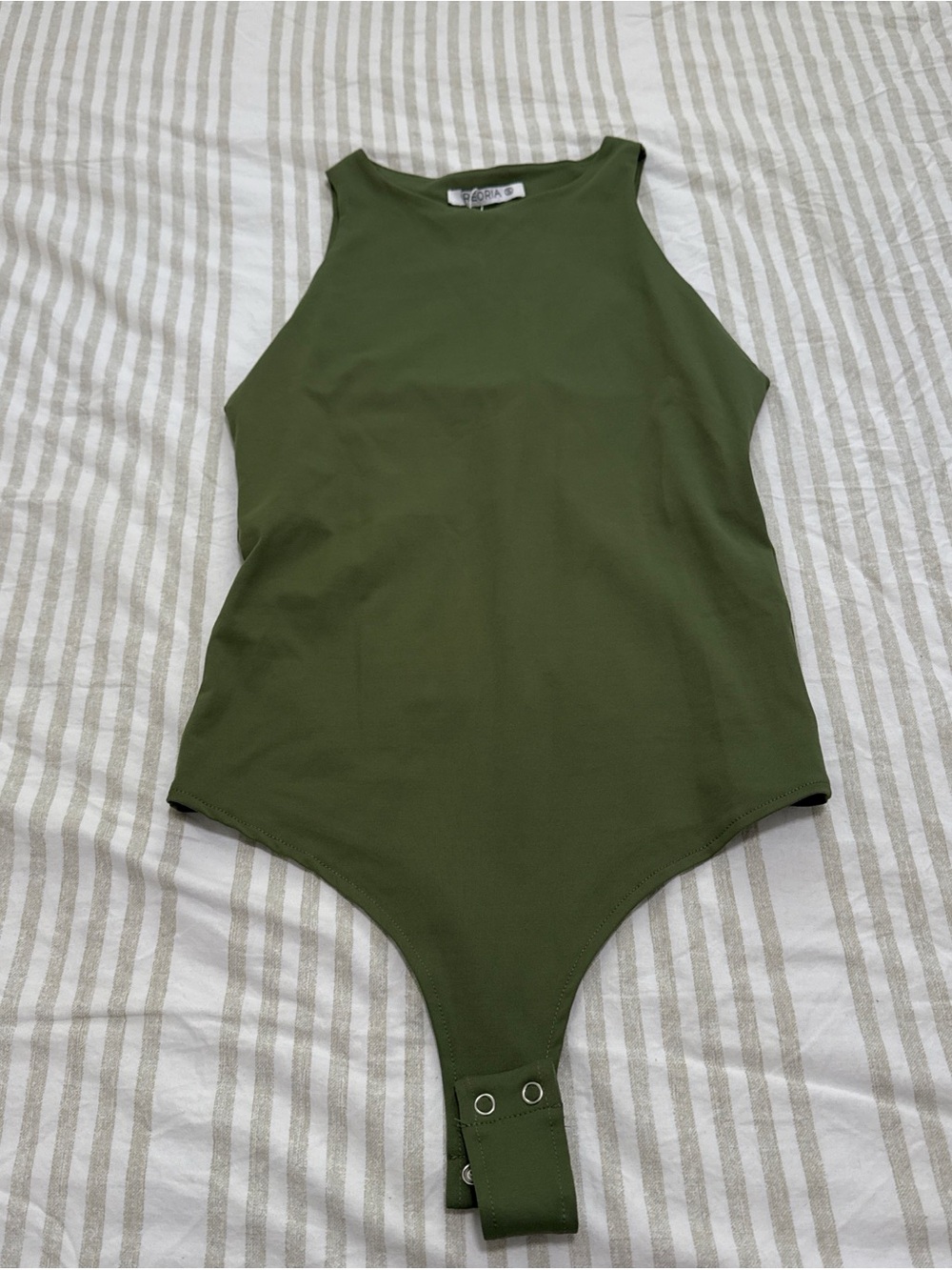 Olive Green One-Piece Bodysuit
